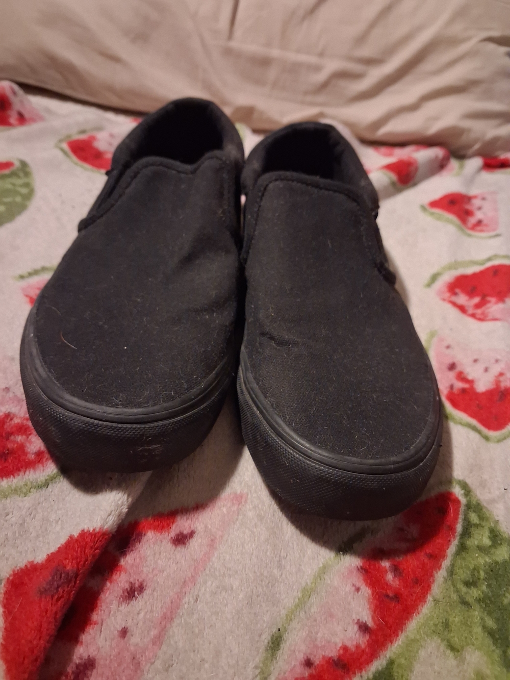 Vans Black Slip-On Canvas Sneakers